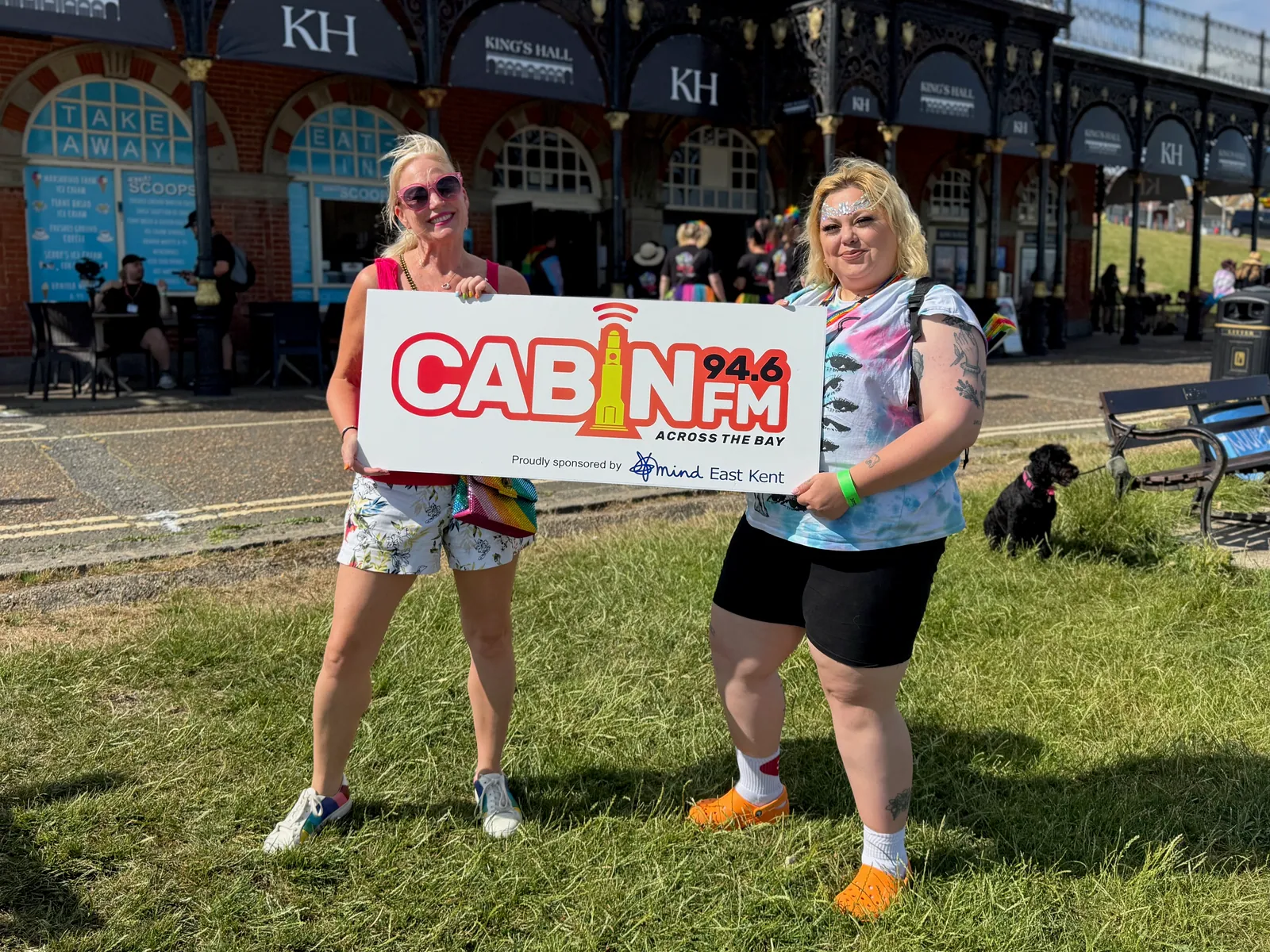 Emma-Jane Greensted out and about with Cabin FM 94.6