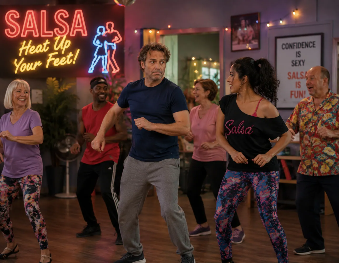 James at a salsa class, from Mrs Greenfield the Third